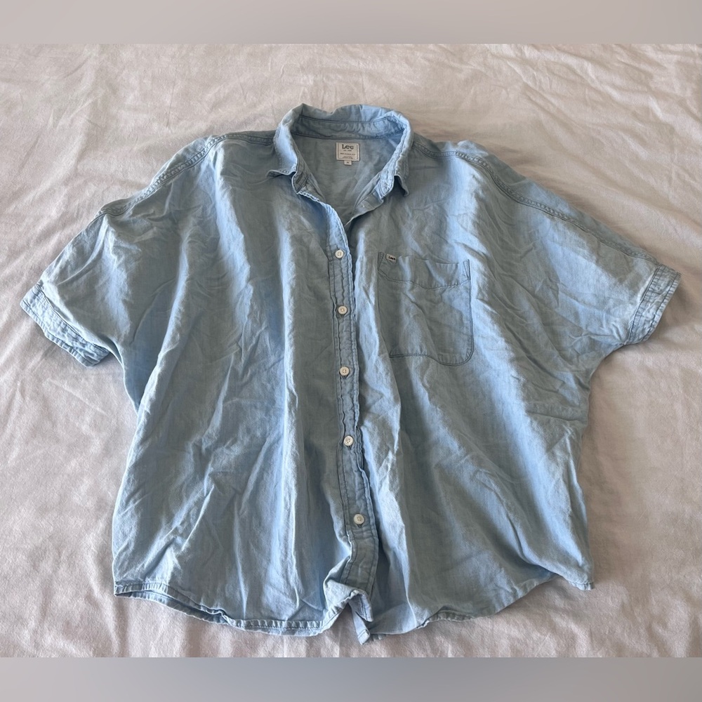 Lee Light Blue Casual Denim Shirt